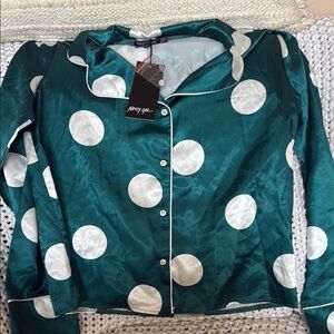 NWT Nasty Gal Button-Up PJ Top